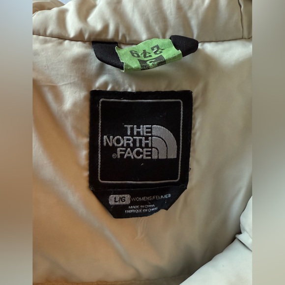 The North Face Womens L Cream Down Parka Mid Length Jacket DRYVENT - Picture 3 of 7